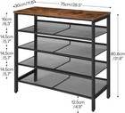 Hoobro Shoe Rack For Entryway  29 5w X 11 8d X 31 8h  Rustic Brown   Black 
