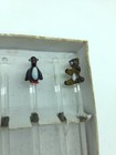 Vtg Lot 6 Tropical Birds Hand Blown Glass Cocktail Swizzle Sticks Drink Stirrers