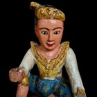 Antique Mandalay Nat Spirit Sculpture Burmese Carved Wooden Guardian Statue Art