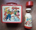 Vintage 1969 Aladdin  the Archies  Embossed Metal Lunch Box W  Matching Thermos