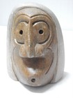 Stone Iroquois Indian Carved Mask Sculpture - False Face Whistler - Xlnt Cond