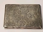 Antique Very Detailed Hand Engraved Continental Silver Cigarette Case  174 Grams