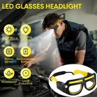 Led Glasses Clip Headlights Safety Eyeglass Lamp Work Light Cycling 5 Modes