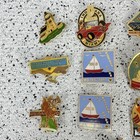 Lot Of 25 Vintage Lion s Club Pins Gold Tone Metal   Enamel 80 s 90 s 2000 s