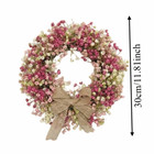 Lifelike Spring Flower Wreath With Bow Door Hanging Wreath  Living Room Wall