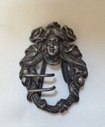 Antique Vintage Art Nouveau Lady Sterling Silver Buckle Kerr   Victorian C 1900
