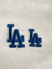 Mini Los Angeles Dodgers L a  Letters Blue Jersey Patch Iron On