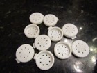 Vintage Pbr Pabst Blue Ribbon Plastic Salt Pepper Bottle Caps Set 12 Nos 1960s
