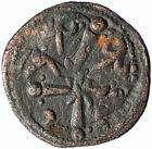 Jesus Christ Class I Anonymous Ancient Old Byzantine Follis Coin Cross I102680