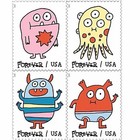 2021 Usps Sheet Of 20 First Class Letter Stamps Message Monsters 78  