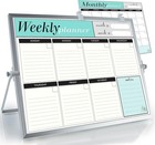 Dry Erase White Board For Desktop   Wall 12 x16  With 2 Magnetic Removable Pl   
