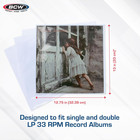 33 Rpm Record Sleeves - 100 Ct   Polypropylene Vinyl Record Outer Sleeves   2   