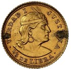 Gold Peru 1919 Ad  1 5 Libra 1 5l Inca Maya Mayan South American Coin  Ngc Au