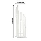 4 5 Ft Clear 12 Arm Crystal Glass Square Candelabra Taper Candle Holder Party