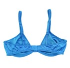 Vtg Vassarette Bra 34b Electric Blue Unpadded Sheer Mesh Bikini Bralette Festy