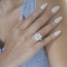3 80ct Radiant Lab Grown cvd Diamond Engagement Wedding Gift Ring 14k White Gold