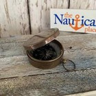 Hinged Finish Brass Antique Compass With Lid  Old Pocket Style  Maritime Gift