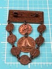 Vintage Copper Dangle Money Brooch Pennies Nickel 100 Dollar