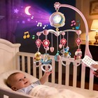 Baby Musical Crib Mobile For Girl With Remote Lights Projection 360   Rotation