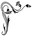 Floral Design With Curving Lines Home Decor Reusable Stencil - Stencilair