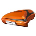 Razor Trunk Fits For Harley Touring Road Glide 14-25 Scorched Orange black Denim