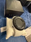 Activa Men   s Sport Digital Quartz Watch Black Dial White Rubber Strap W  Box
