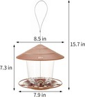 Squirrel-proof Hanging Bird Feeder For Outdoor Wild Bird Seed  Brown