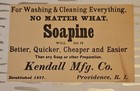 Old Soap Trade Card Soapine Kendall Mfg Co Providence Ri Man Telephone Pole