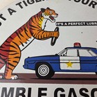 Vintage Humble Gasoline Sign - Esso Gas Tiger Tank Porcelain Gas Station Sign
