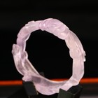 Perfect High Density Natural Ice Jadeite Seiko Carving Pink Bracelet M2421