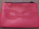 New Ipsy Glam Bag  Red black Lining With Zipper- Ipsy Logo   Free Shipping
