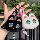 Cute Cat Plush Key Ring Hanging Ornament Trendy Phone Decoration Birthday Gift