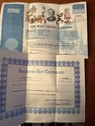 Stock Certificate Walt Disney Company 1992 Vintage Original 1 Share Listed Rare