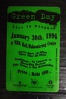 Green Day Vintage 1996 Thailand Concert Ticket Card Mega Rare   
