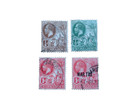Barbados Kg V Stamp Lot     4 Stamps     Britannia   Portrait     Used     Mixed Values