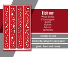 Heart Stars Sparkle Border Magic Dust Glass Etching Stencil Reusable Armour Etch