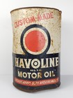 Vintage Texaco Havoline Custom Made Motor Oil Metal Can 5 Quarts As-is Read All