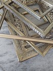 Lot Vintage Ornate Gold Metal Brass Filigree Embossed Picture Frames Lace Pg