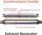 Exhaust Resonator Muffler  Straight Through Design  Low And Deep 2 25x18 22