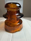 Hemingray-661 Amber Glass Insulator 7-41 Made In U s a  Vintage  11 