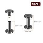 25pack Brass Chicago Screws  12x10mm Post Nail Stud Rivets  Black