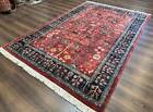 Indo Per sian Heriz Serapi Rug 6x8 Rust Red Navy Blue Allover Pattern