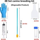 20 Set Ai Artificial Insemination Dog Breeding Kit  Canine Breeding Kit  Dog Ins