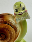 Enesco Snappy Snail Coin Bank Figurine Japan Collectible Read Vintage