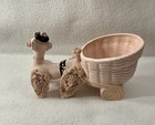 Vintage Lefton Spaghetti Pink Poodle Cart Planter Japan Mid-century Period 1950s