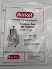 Berkel Continuous Feed Food Processor Model M2000 115v 1 2 Hp Includes 1 8 Inch
