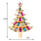 Vintage Crystal Christmas Tree Exquisite Brooch Creative Gift Exquisite Pin Gift