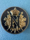 Antique 1890s Gilt Brass  Napoleon    n    Blue Enamel Large Buttons Very Rare    