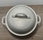 Vintage Century Silver Seal Hammered Aluminum Small Dutch Oven 2 Quart