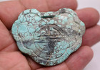 Lovely Antique Chinese Hand Carved Turquoise Pendant